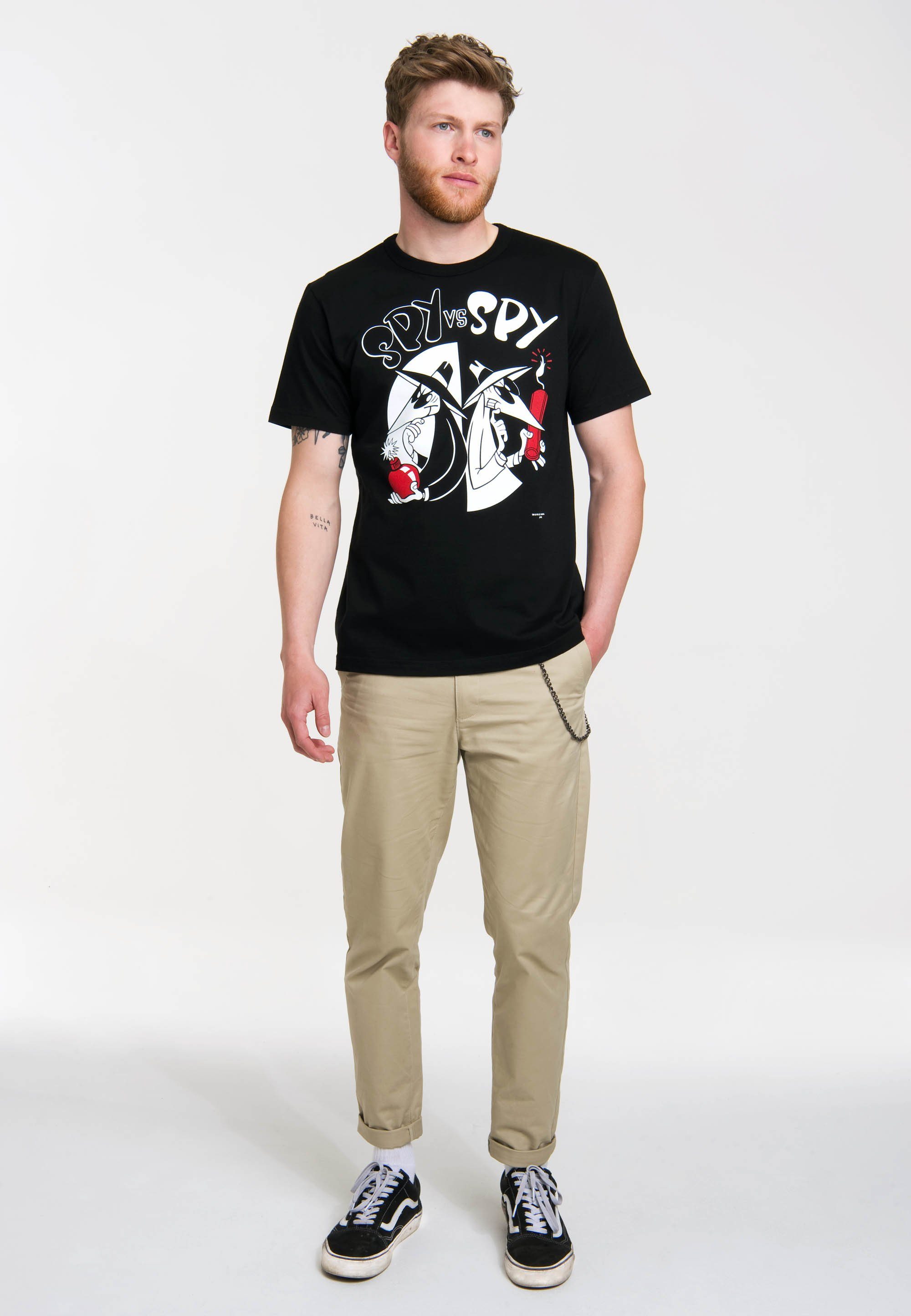 LOGOSHIRT T-Shirt Spion und Spion - Spy vs Spy mit tollem Frontprint