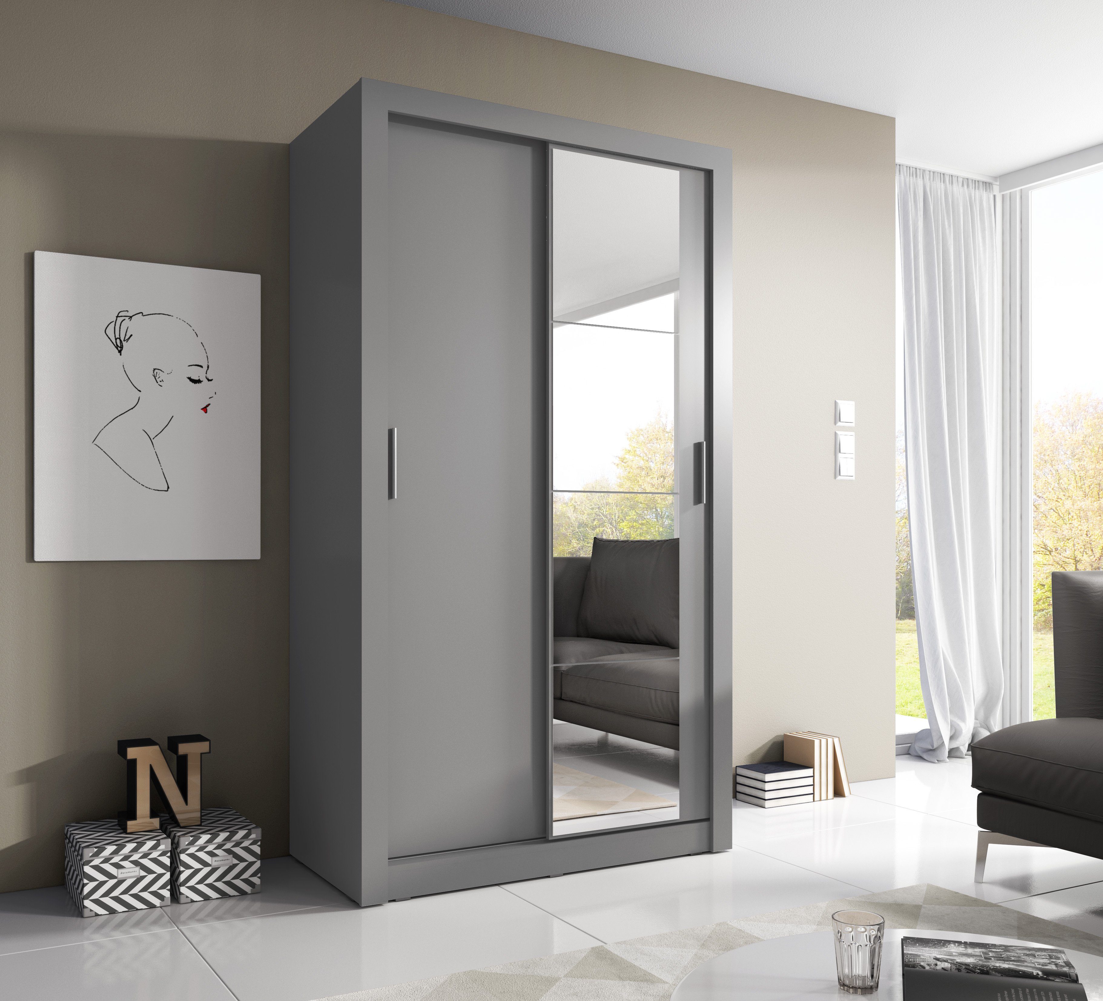 Compleo Kleiderschrank ARTI 06, 2-türig, Schwebetürenschrank günstig online kaufen
