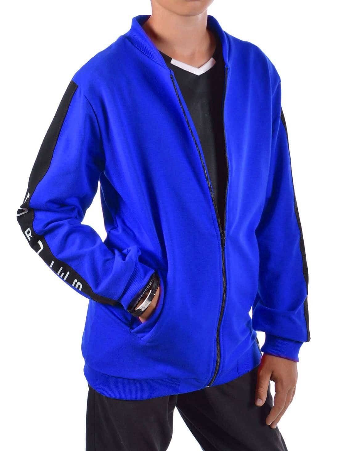 BEZLIT Kapuzensweatjacke Jungen Sweatshirt mit Rücken Print (1-tlg) Schriftzug am Rücken und Ärmeln
