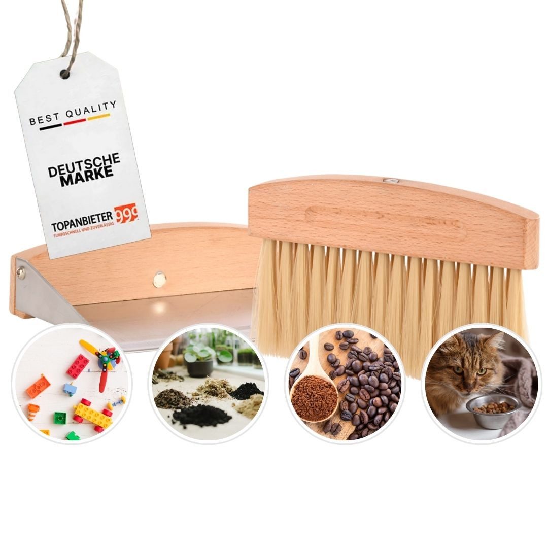 Topanbieter999 Kehrgarnitur Mini, (2 tlg), Integrierter Magnet zur platzsparenden Aufbewahrung