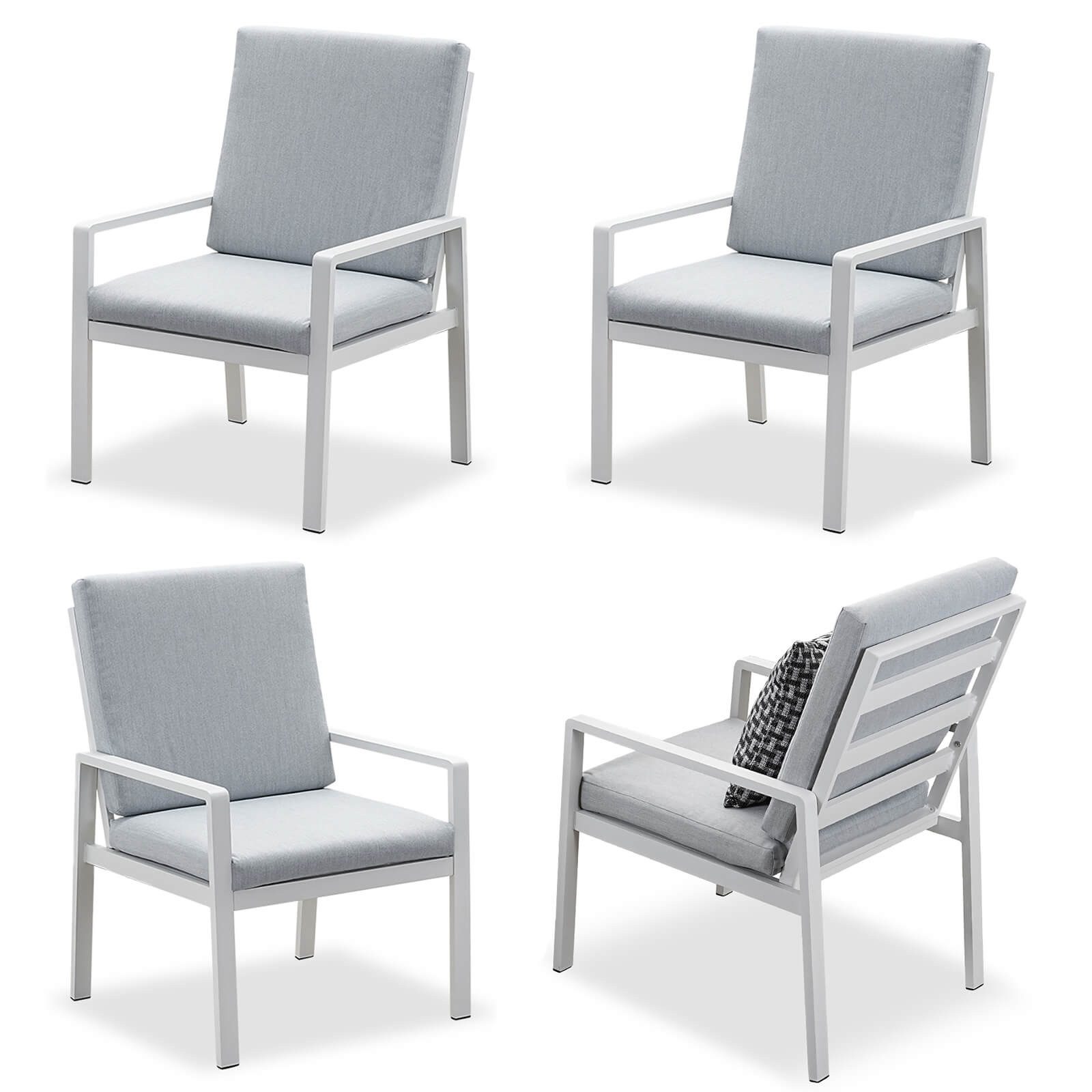 MeXo Gartenstuhl Aluminium Gartenmöbel Esstischstuhl (wetterfeste günstig online kaufen