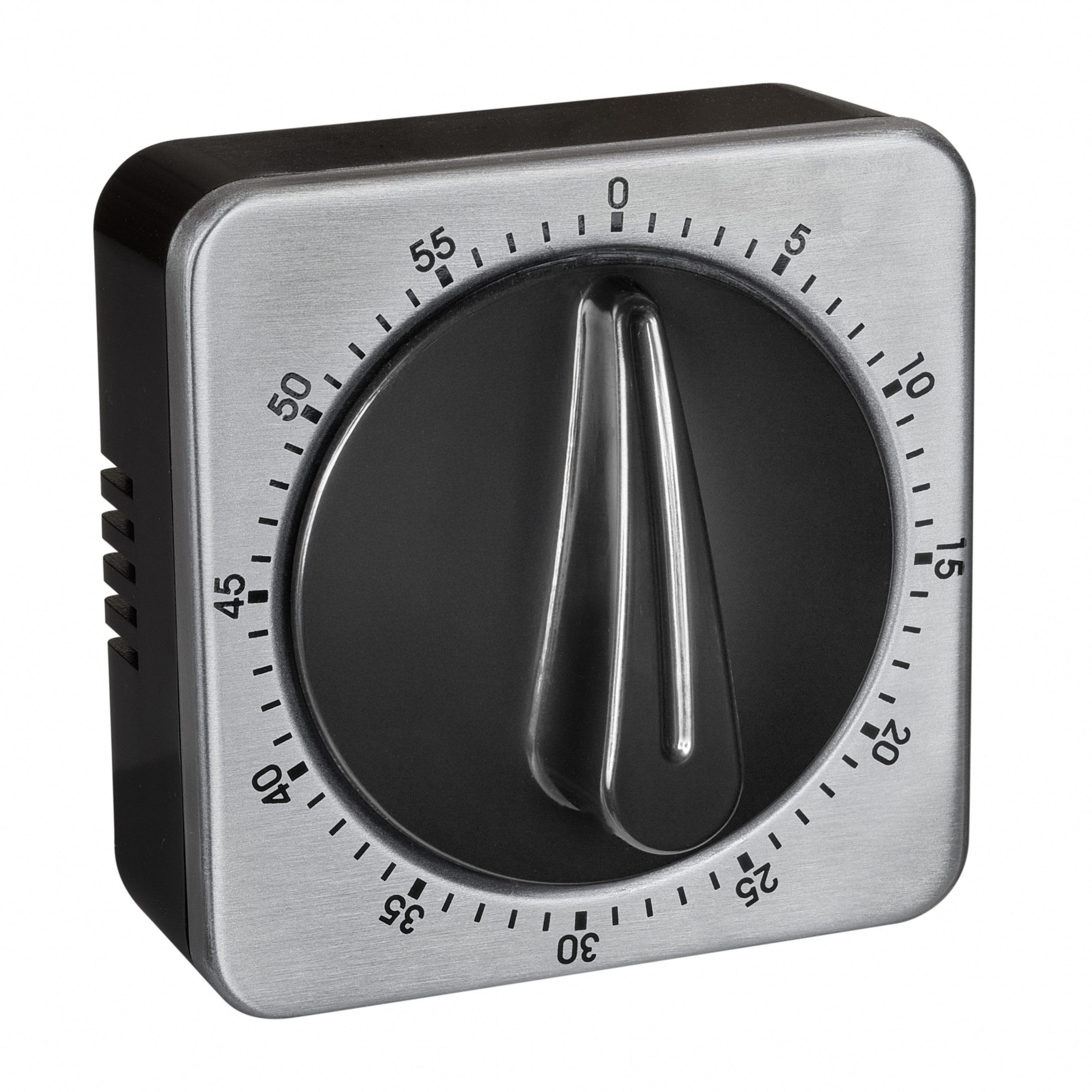 TFA Dostmann Eieruhr 38.1043.01 Analoger Küchen-Timer, Edelstahlfront, bis 60 min