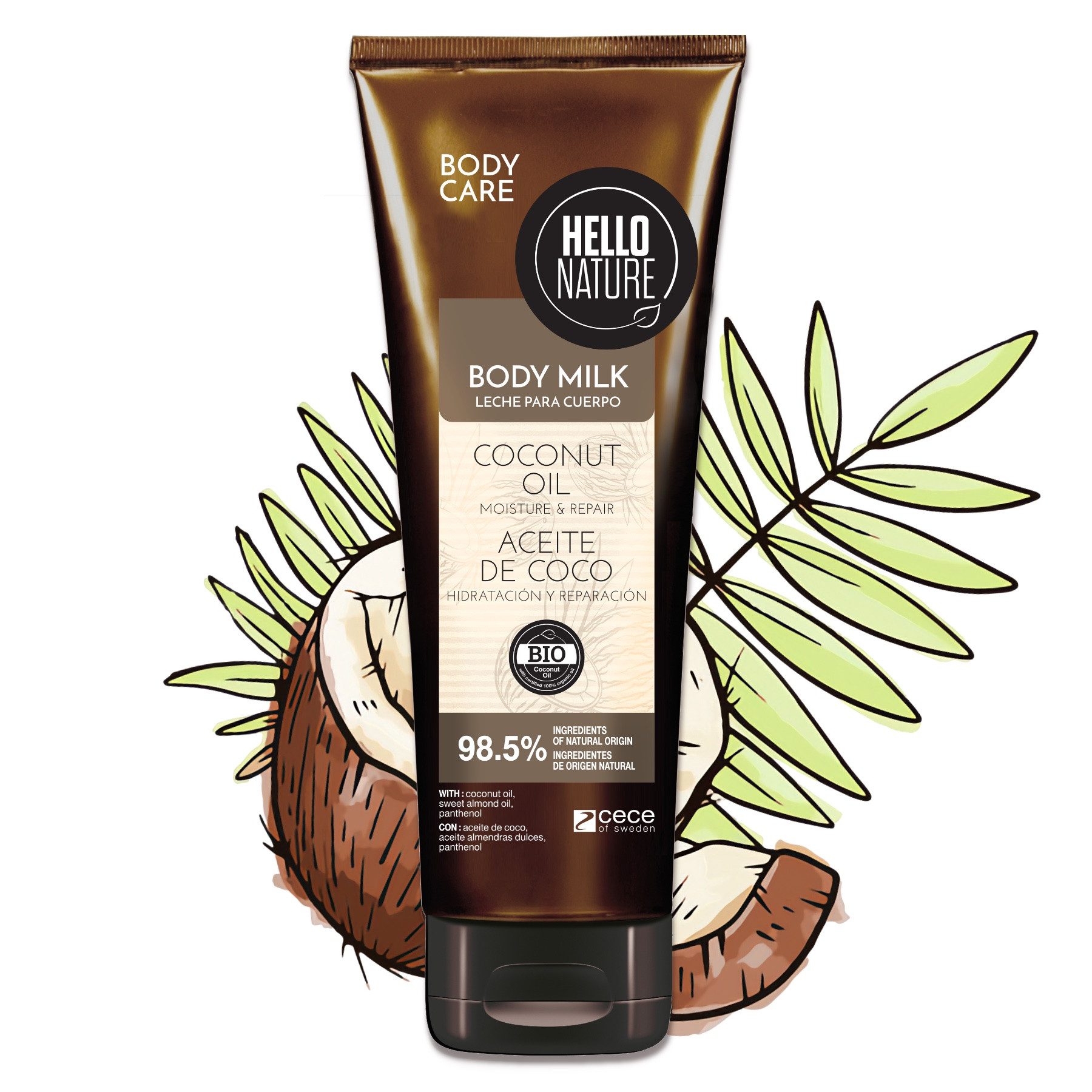 P-Beauty Cosmetic Accessories Körpermilch Body Milk Lotion BIO Reinigung Pflege Körperpflege Hello Nature, 1-tlg., Körpermilch, Körperpflege, Natürlich, Hautpflege