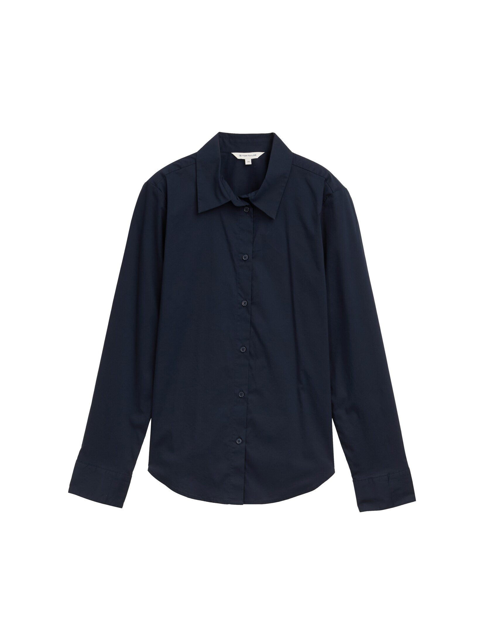 TOM TAILOR Langarmbluse Popeline Hemdbluse günstig online kaufen