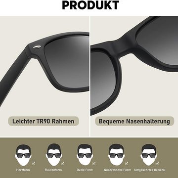 Truyuety Sonnenbrille Sonnenbrille-Herren-Damen-Polarisiert-Rechteckig (1-St)