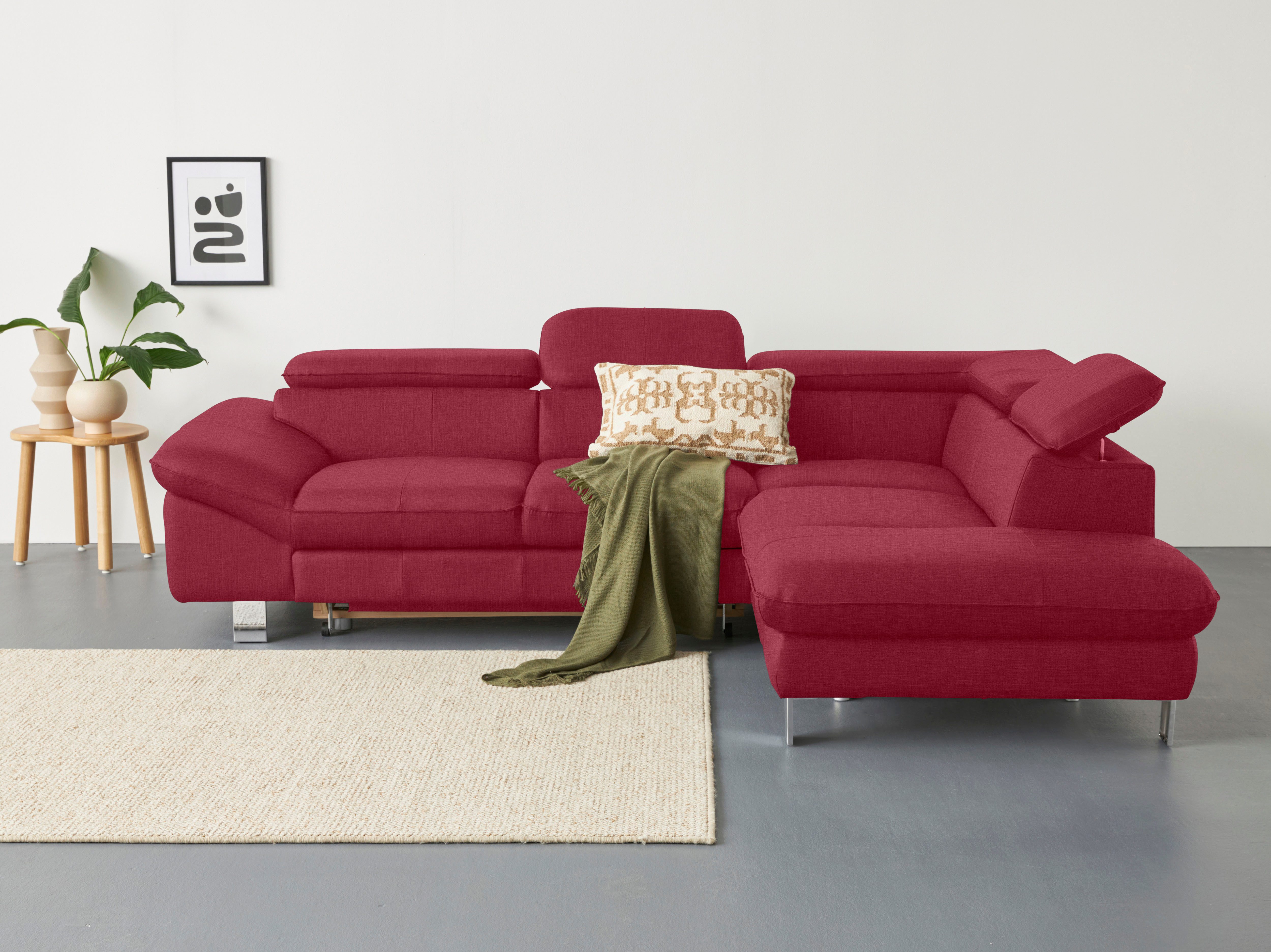 COTTA Ecksofa Driver L-Form, mit Kopfteilverstellung, wahlweise mit Bettfunktion & Bettkasten