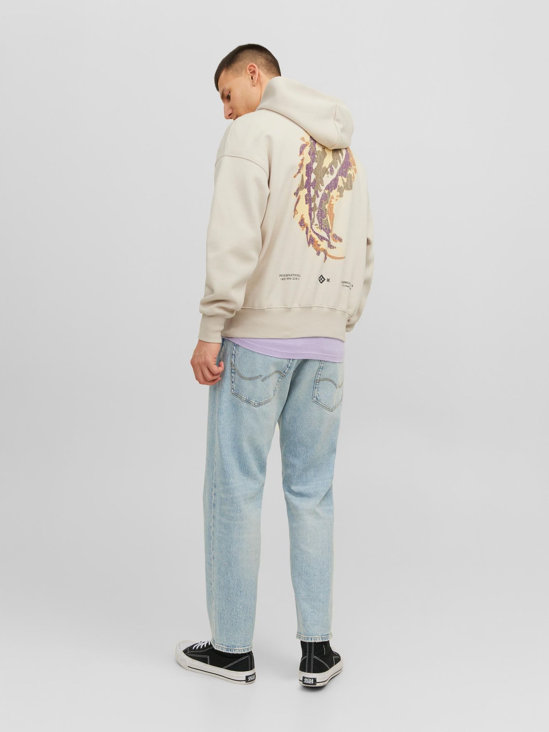 Jack & Jones Sweatshirt Design Dropped Shoulder JORGRACIA JORGRACIA GRAPHIC SWEAT HOOD LN