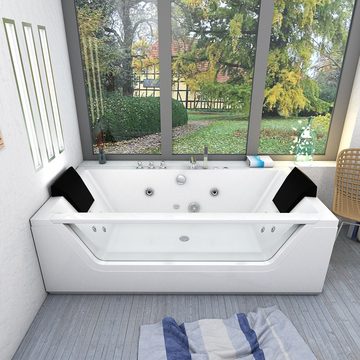 AcquaVapore Whirlpool-Badewanne Whirlpool Pool Badewanne Wanne AcquaVapore W83-TH-A, (1-tlg), Mit Fußgestell und Ablaufgarnitur