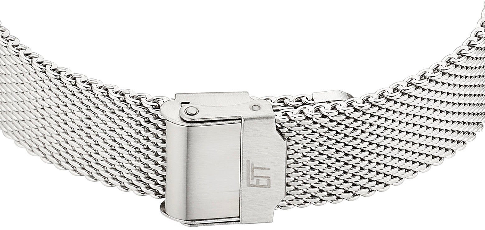 ETT Funkuhr Atacama EGS-11621-32MS, (Set, 2-tlg., mit Wechselband aus Leder), Armbanduhr, Herrenuhr, Datum, Solar, ideal auch als Geschenk