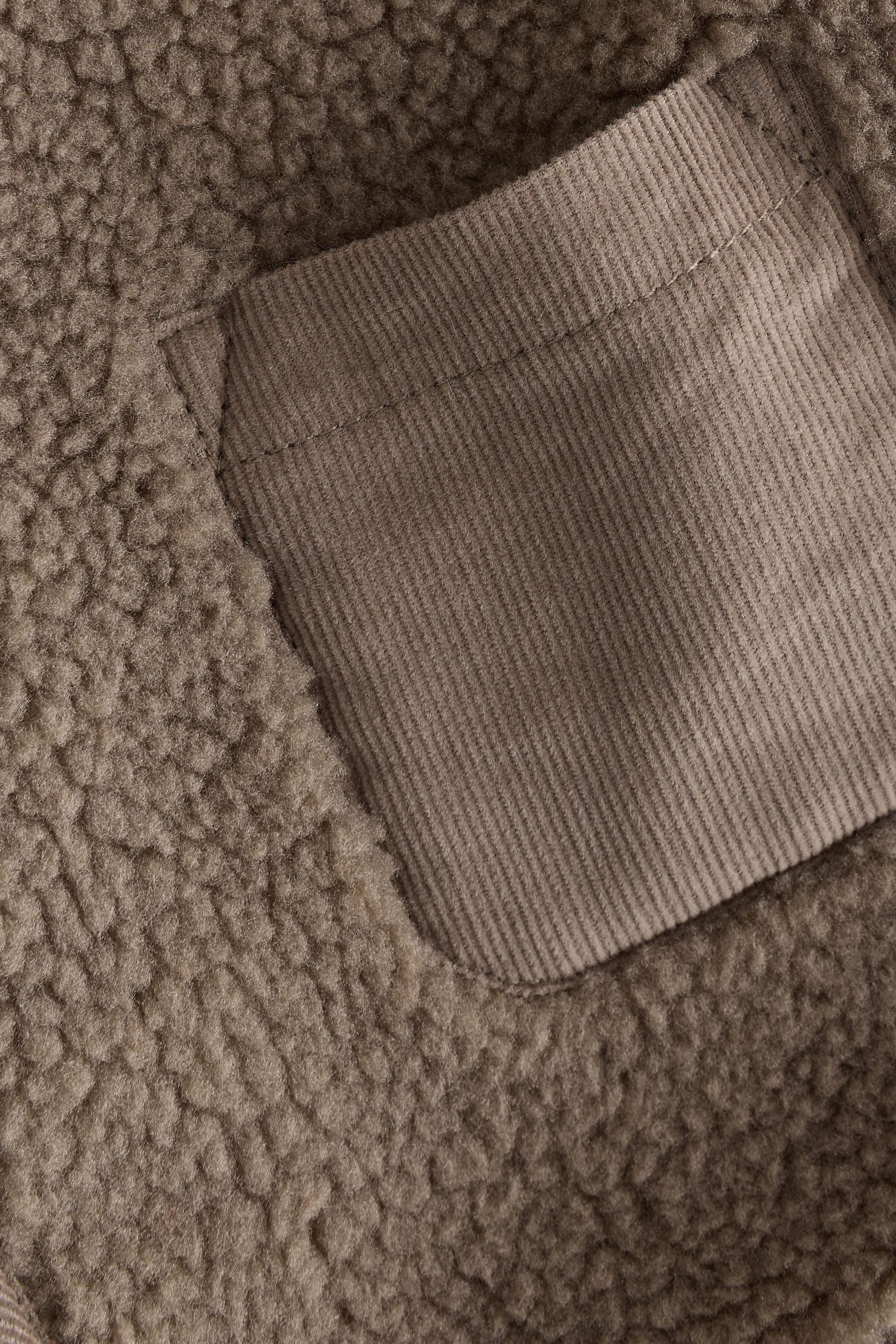 Next Hooded Plush Jacket Baby Borg Jacket with Hood (1-Piece)