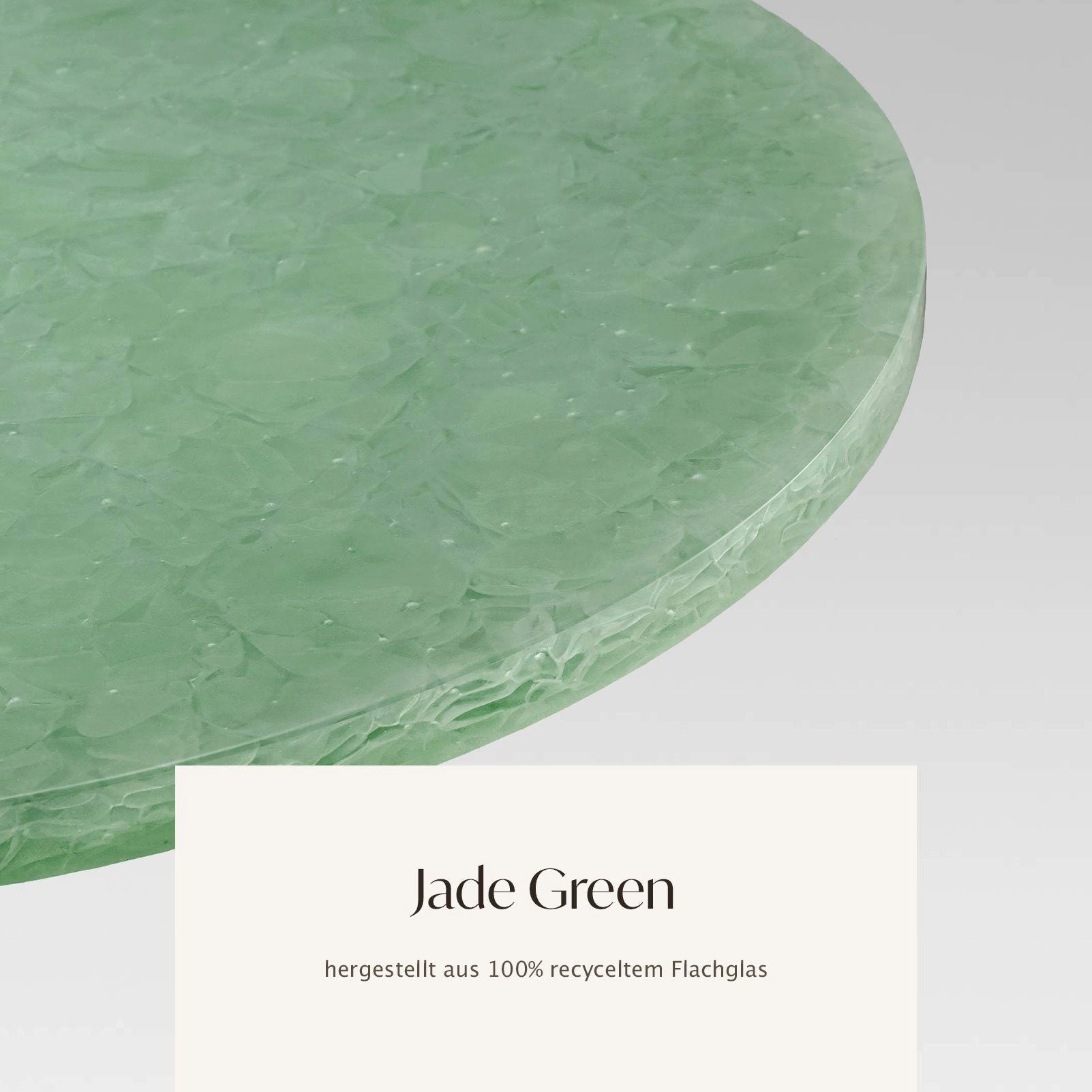 rund, Atelier Jade MAGNA Ø30cm CHEFCHAOUEN Dekotablett GLASKERAMIK, Glaskeramik, mit Käseplatte Green