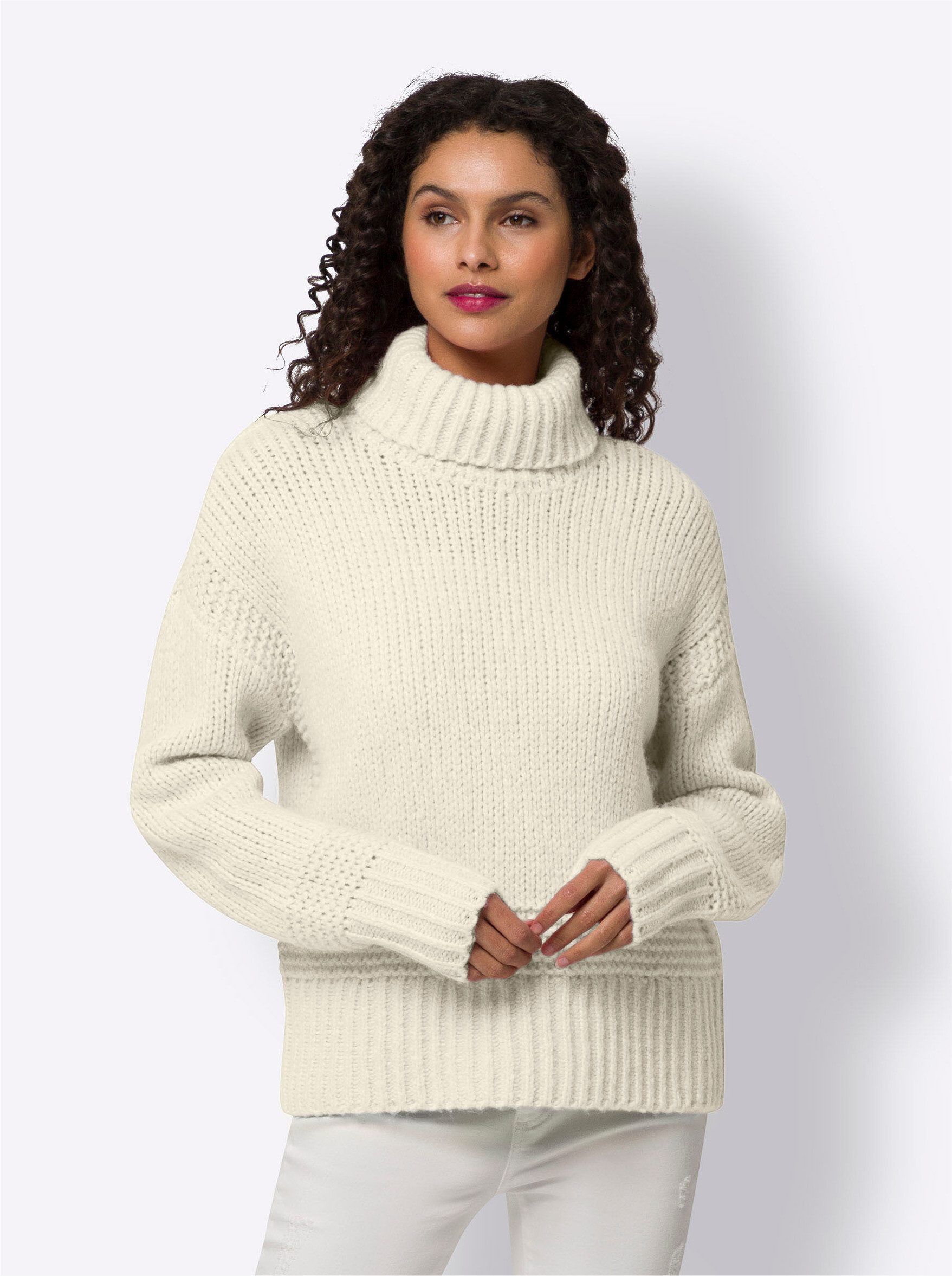 heine Strickpullover Stehkragenpullover . günstig online kaufen