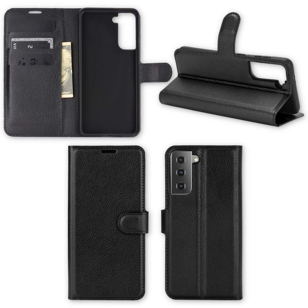 Wigento Handyhülle Für Samsung Galaxy S21 Plus G996B Handy Tasche Wallet  Premium Schutz Hülle Case Cover Etuis Neu Zubehör