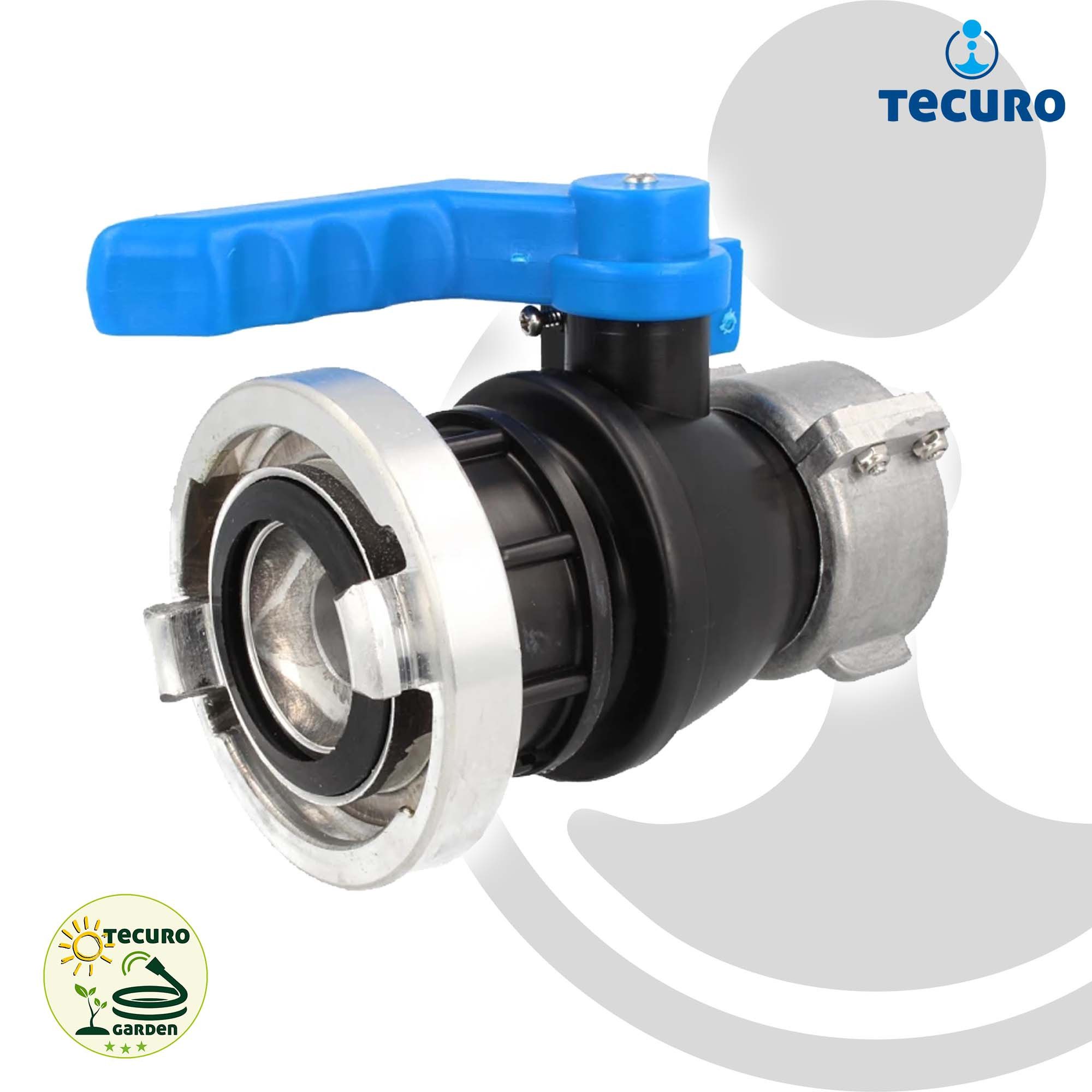 Thumbnail - tecuro Regenwassertank IBC Adapter Kugelventil mit beidseitig Grobgewinde S60 x 6