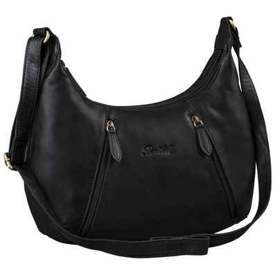 Benthill Umhängetasche Damen Echt Leder Handtasche Damentasche Umhängetasche Vintage Frauen, Reißverschlussfach