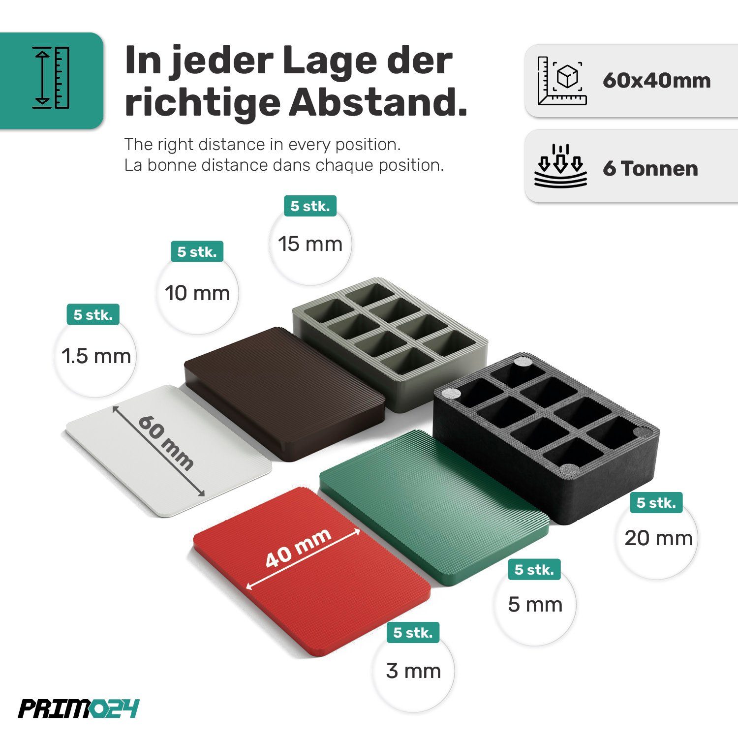 Unterlegplatte Made 30-St., Unterlegplatten Sortiment in Germany 30 Teilig, Silisto