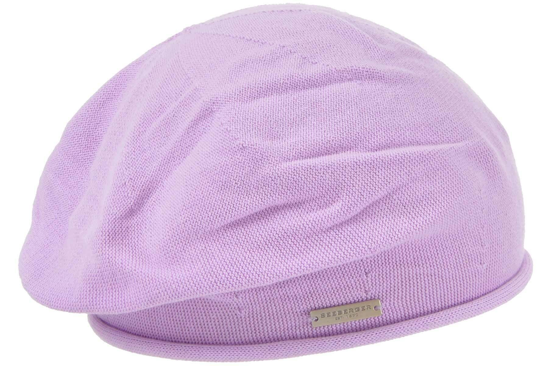 Seeberger Baskenmütze 100% Baumwoll Baske mit Rollkante 53607-0