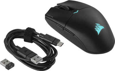 Corsair KATAR Elite Wireless Gaming Mouse Gaming-Maus (Wireless, Programmable Buttons, Lightweight, Rechargeable)