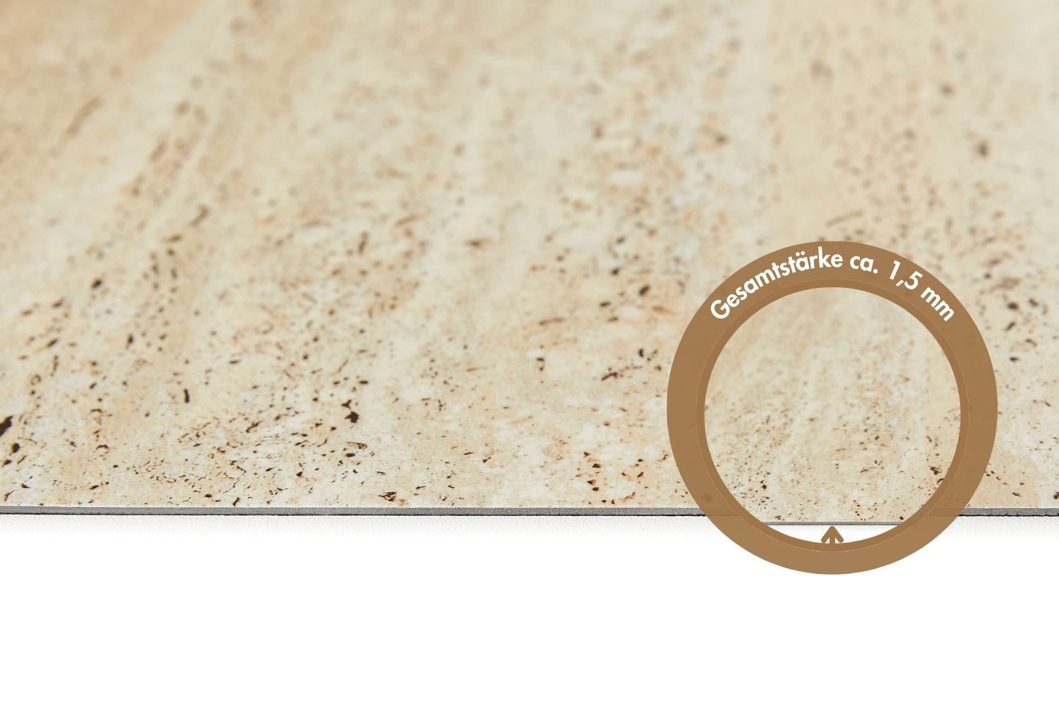 misento Vinylboden selbstklebend in Beton- und Marmoroptik, 24 PVC Fliesen je ca. 60,96 x 30,48 cm, PVC Bodenbelag 4,46 m², für Fußbodenheizung, Badezimmer, Woh – Bild 5 von 5
