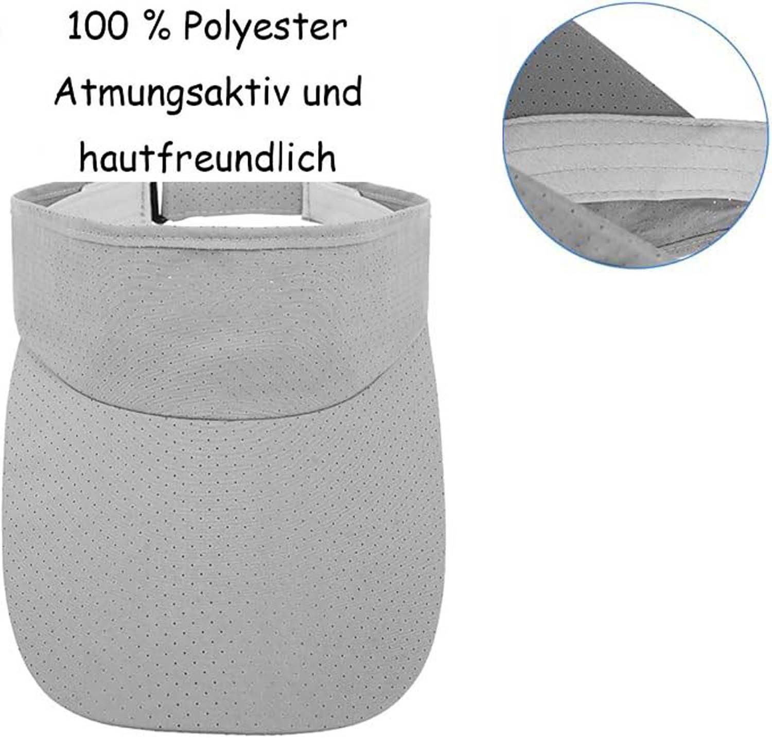 Zaewry Schirmmütze Visor Cap Herren und Damen, Atmungsaktiv und Schweißabsorbierend