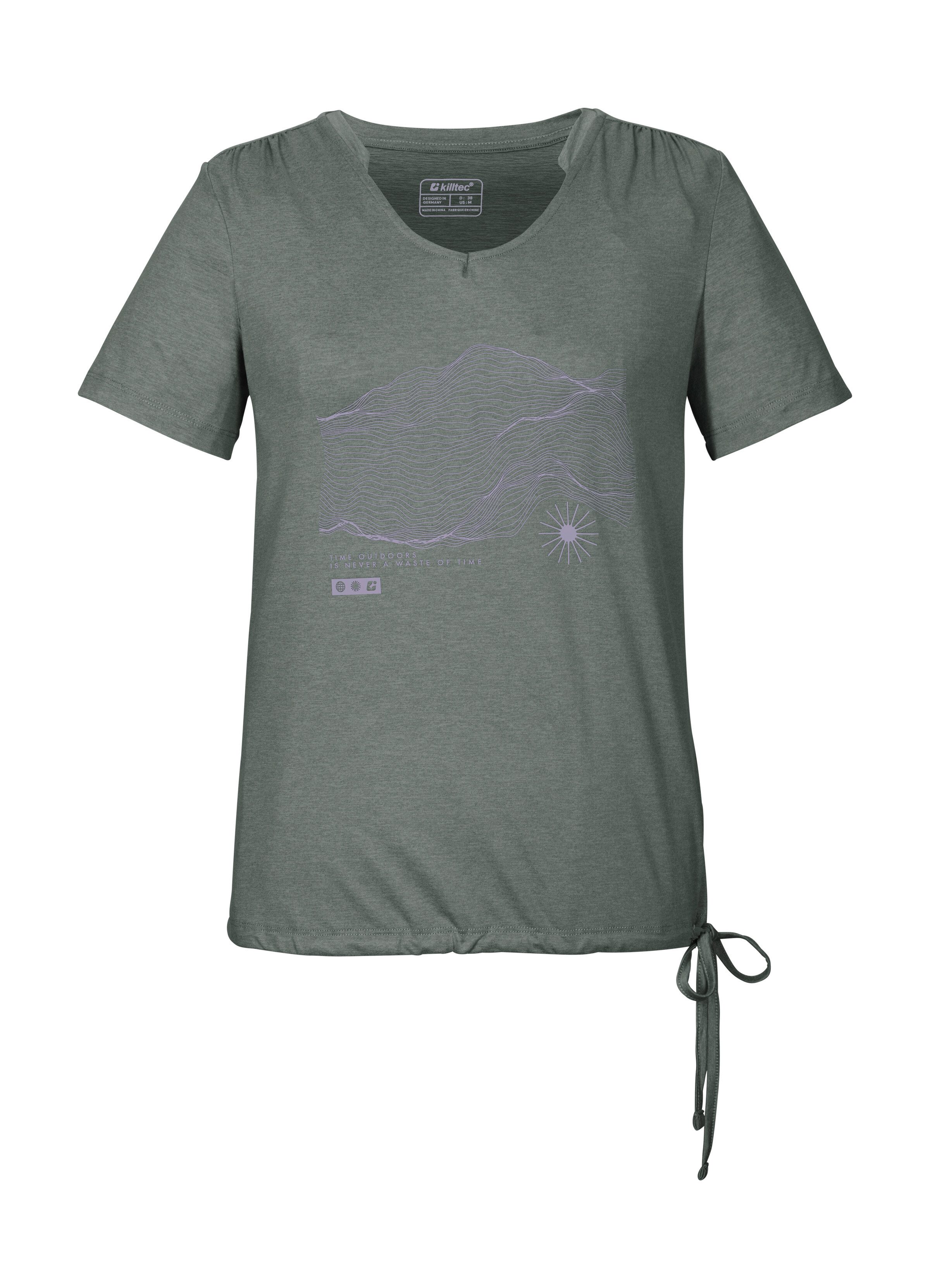 Killtec T-Shirt KOS 497 WMN TSHRT Weiches, strapazierfähiges Funktionsshirt mit Kordelzug