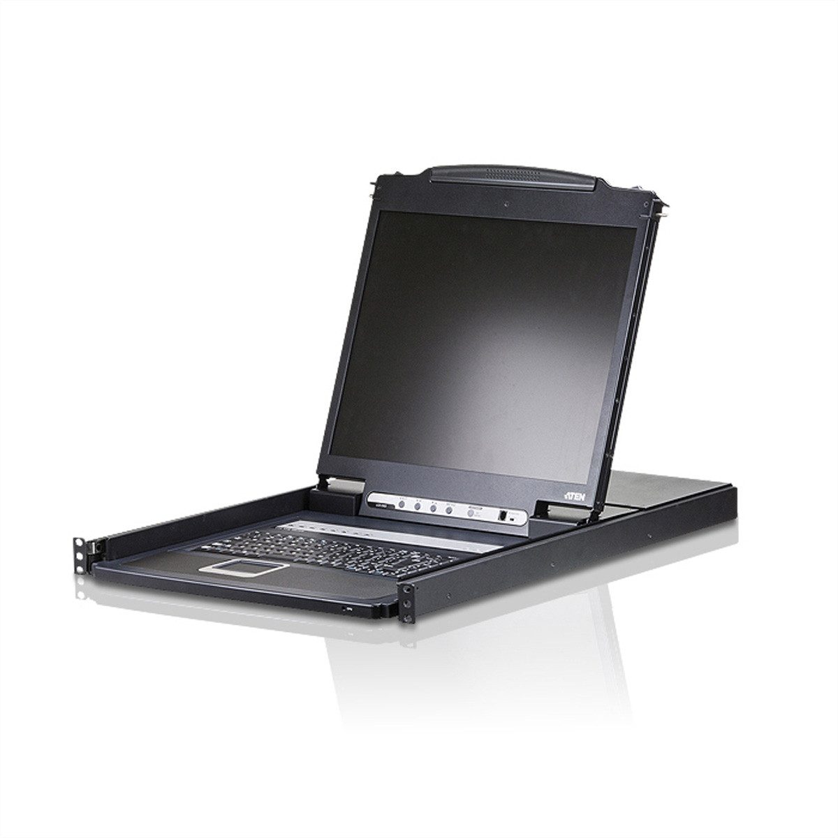 Aten CL1308N KVM-Switch, 48cm TFT, VGA, PS/2-USB, 8 Port Computer-Adapter, US-Layout