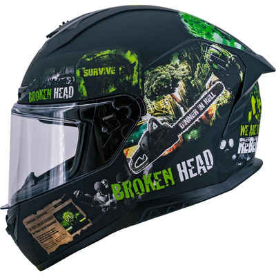 Broken Head Motorradhelm Resolution, Rebellischen Motiven