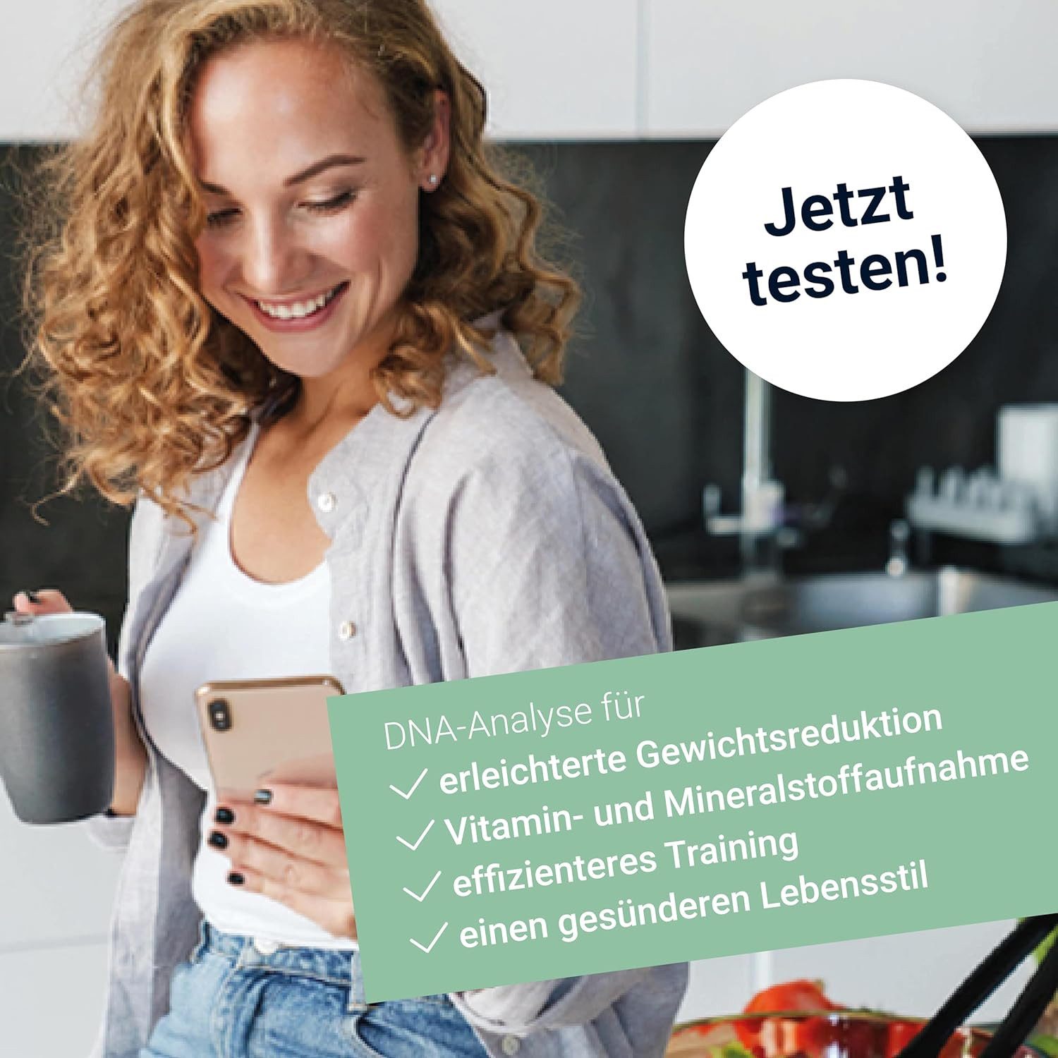 ASPILOS CRP-Schnelltest BETTER HEALTH DNA Gesundheitstest für Zuhause mit Speichelprobe, zuverlässig & diskret, DNA Speicheltest, Laboranalyse, 1-tlg., DNA Test, Genetik Analyse, Professionelle Laborauswertung