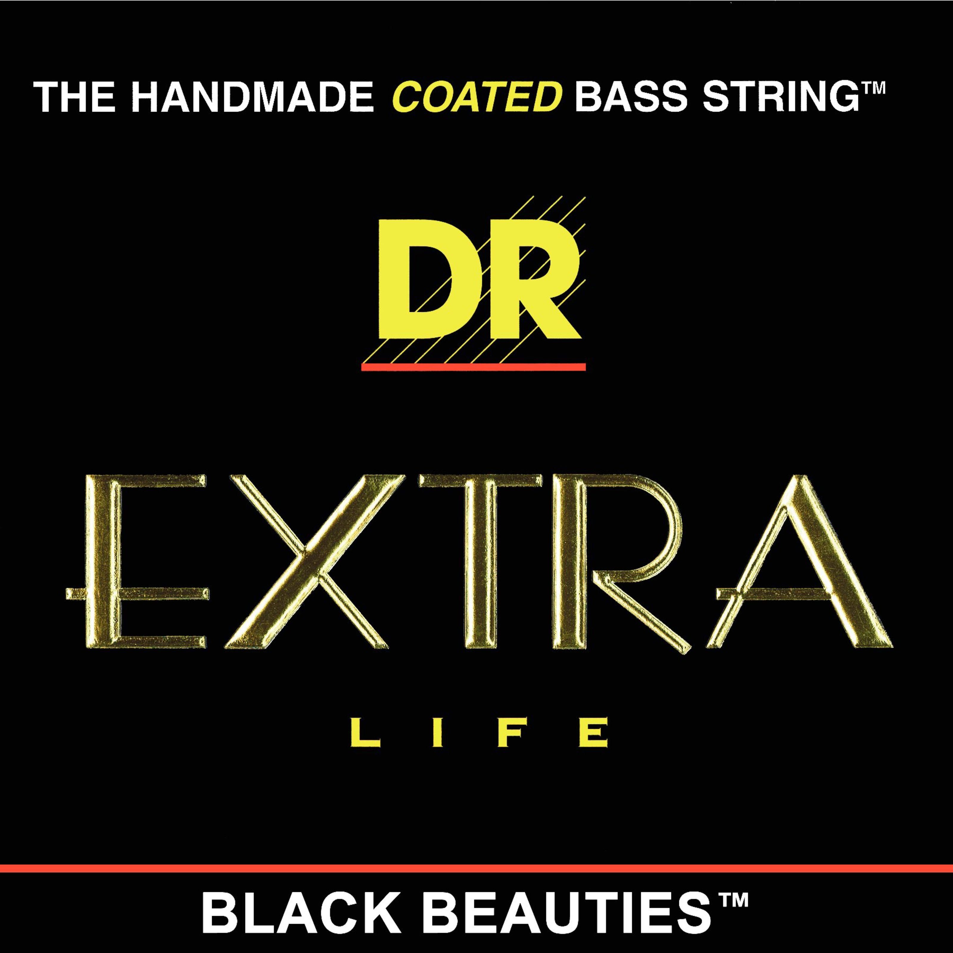 DR Spielzeug-Musikinstrument, 4er Bass 50-110 Extra-Life Black Beauties BKBT-50 - Saitensatz für 4-S