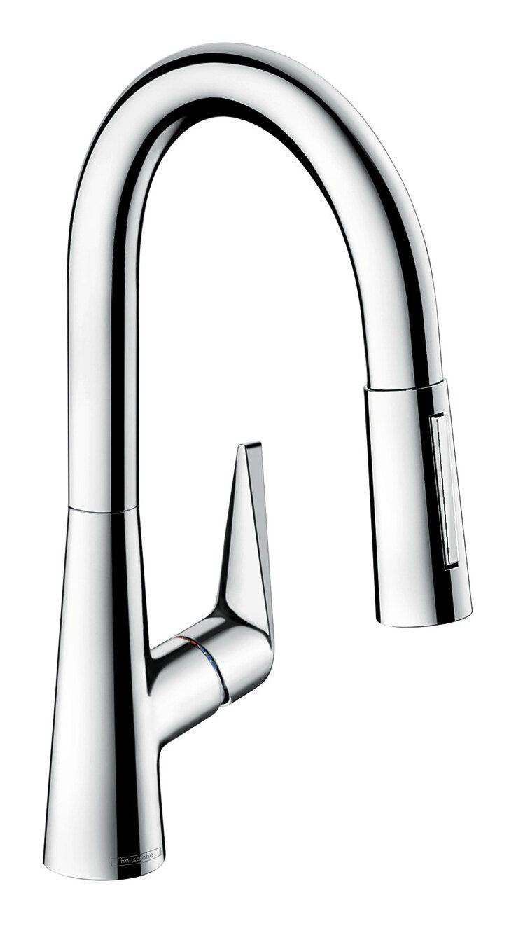 hansgrohe Küchenarmatur Talis M51 Einhebel-Küchenmischer 160 2jet mit Ausziehbrause - Edelstahl Finish
