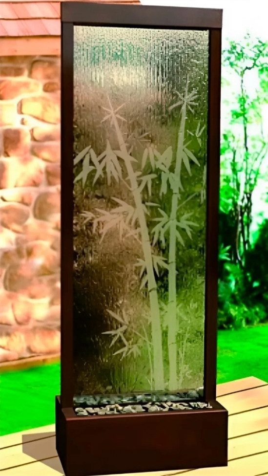 Zimmerbrunnen Led Wasserwand Wasser Wände Blasen Wand Waterwall 60x180cm Trennwände