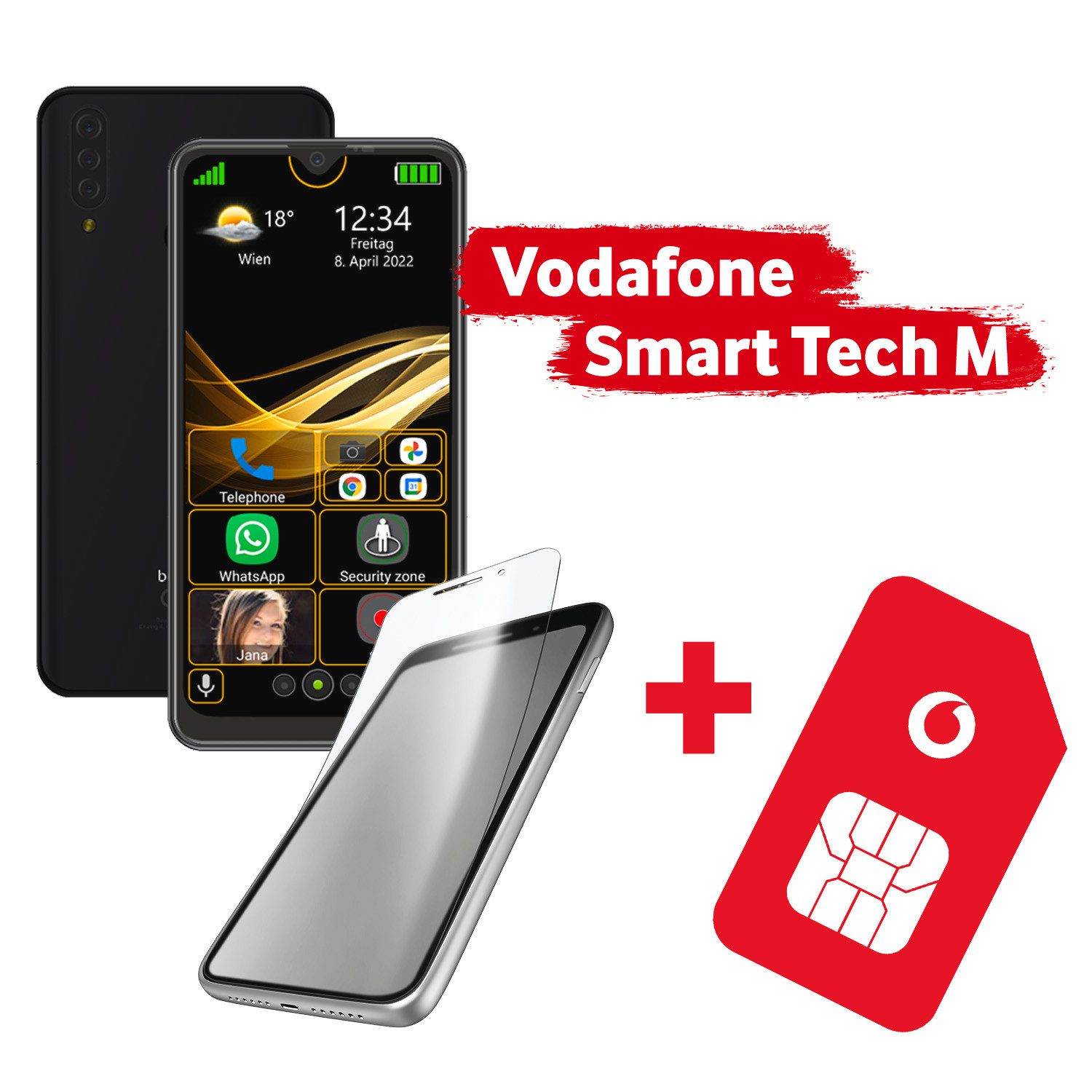 Vodafone Bea-fon M6s Plus & Vodafone Smart Tech M TripleSIM Handy (Single Cam MP Kamera)