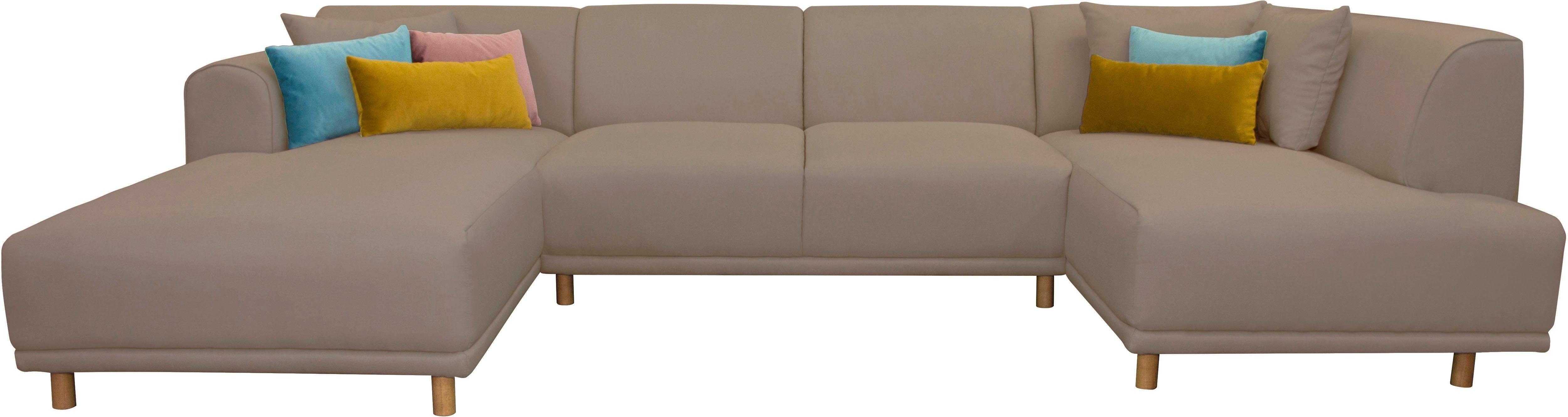 andas Wohnlandschaft Maroon U-Form, in skandinavischem günstig online kaufen