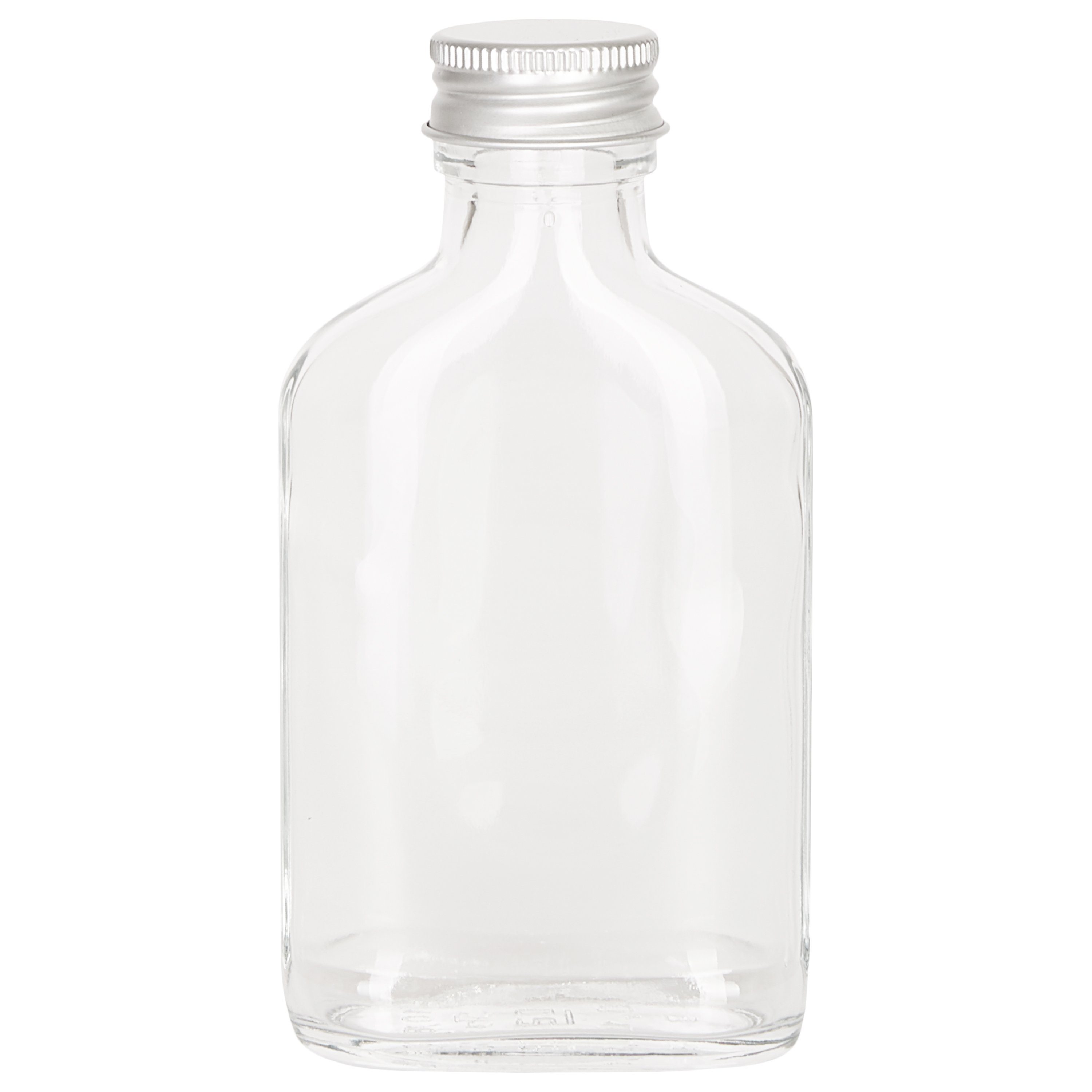 MamboCat Einmachglas 12er Set Taschenflasche Glas 28 Silber ml incl. PP Aluminium, 100 Deckel