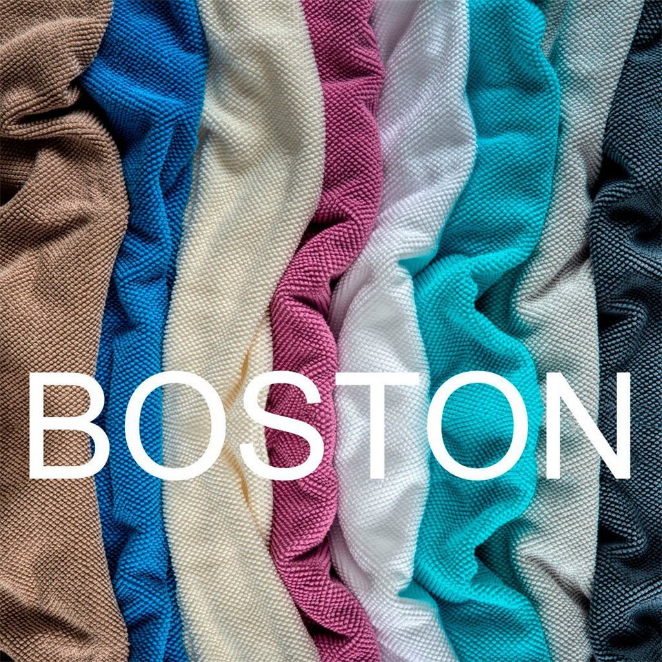 Badematte Boston Egeria, Höhe 1 mm, fußbodenheizungsgeeignet, Baumwolle,  rechteckig, Badvorleger Uni Farben, waschbar