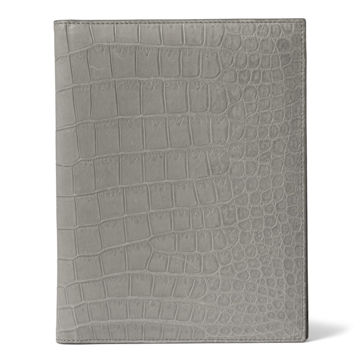 GOLDBLACK Notizbuch Notizbuch Krokodilleder Grau Limited Edition