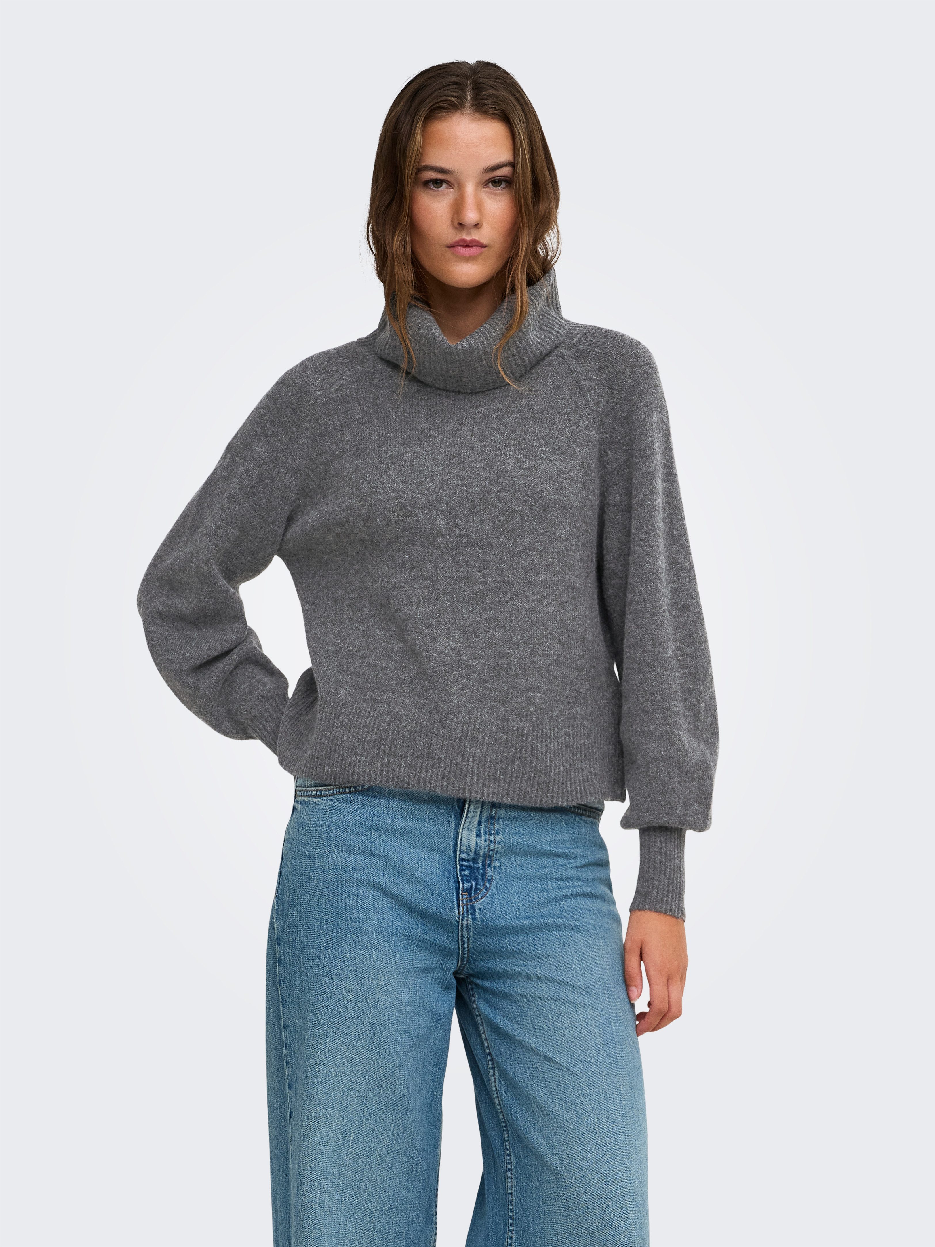 ONLY Rollkragenpullover ONLOLIVIA LS ROLL NECK CC KNT Materialmix, regular fit