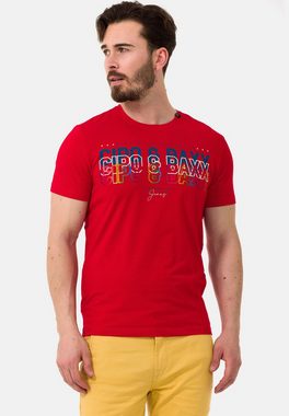 Cipo & Baxx T-Shirt CT717 mit trendigem Markenprint