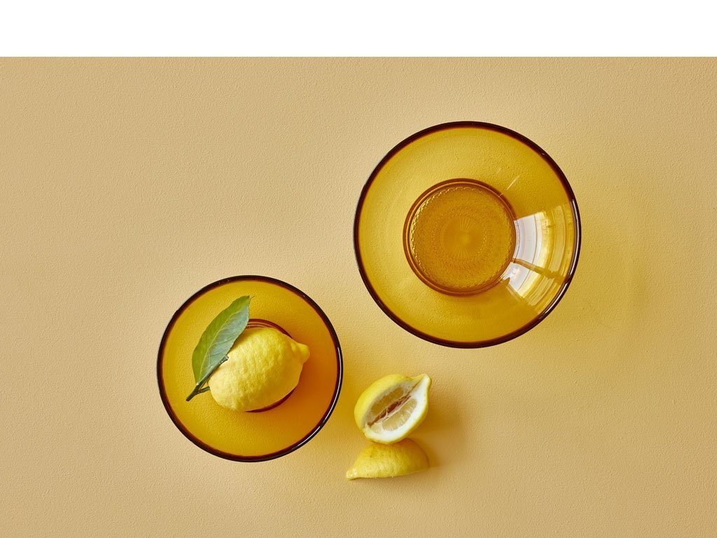 Bitz Schale Kusintha Schale amber 20 cm, Glas, (Glasschalen)