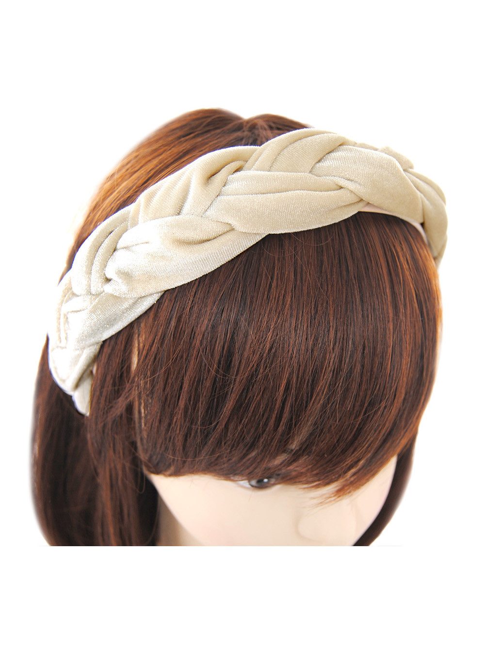 axy Haarreif Haarreif Samt Flechtoptik, Trachten geflochten Vintage Damen Haareifen Haarband