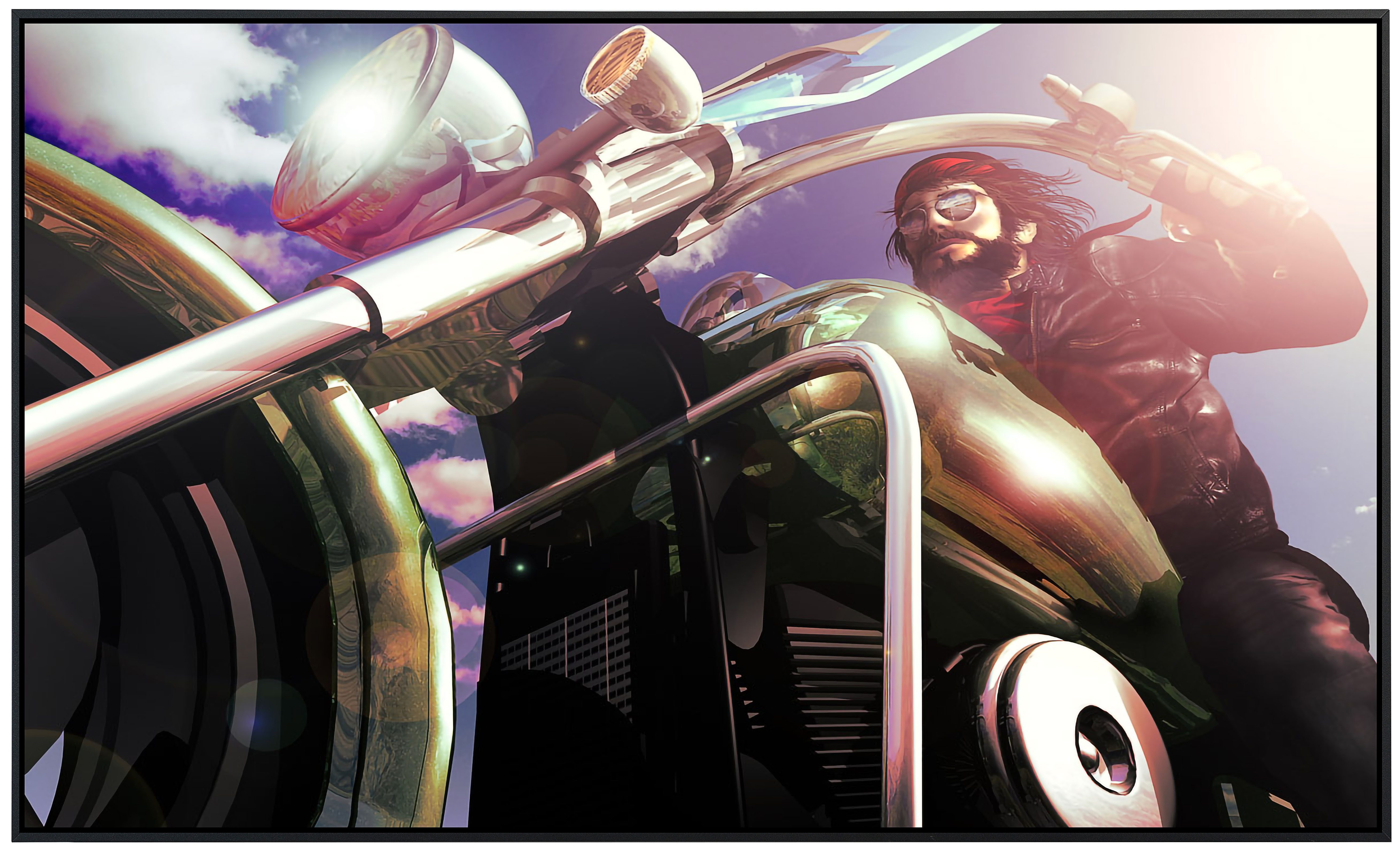 Papermoon Infrarotheizung INFRAROT-BILD-HEIZUNG, Motorrad, TÜV-Rheinland/GS zertifiziert, angenehme Strahlungswärme