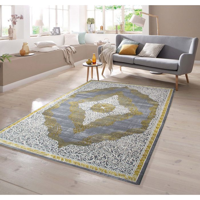 Teppich Designer Teppich Orient in Grau Beige Gold TeppichHome24 rechteckig