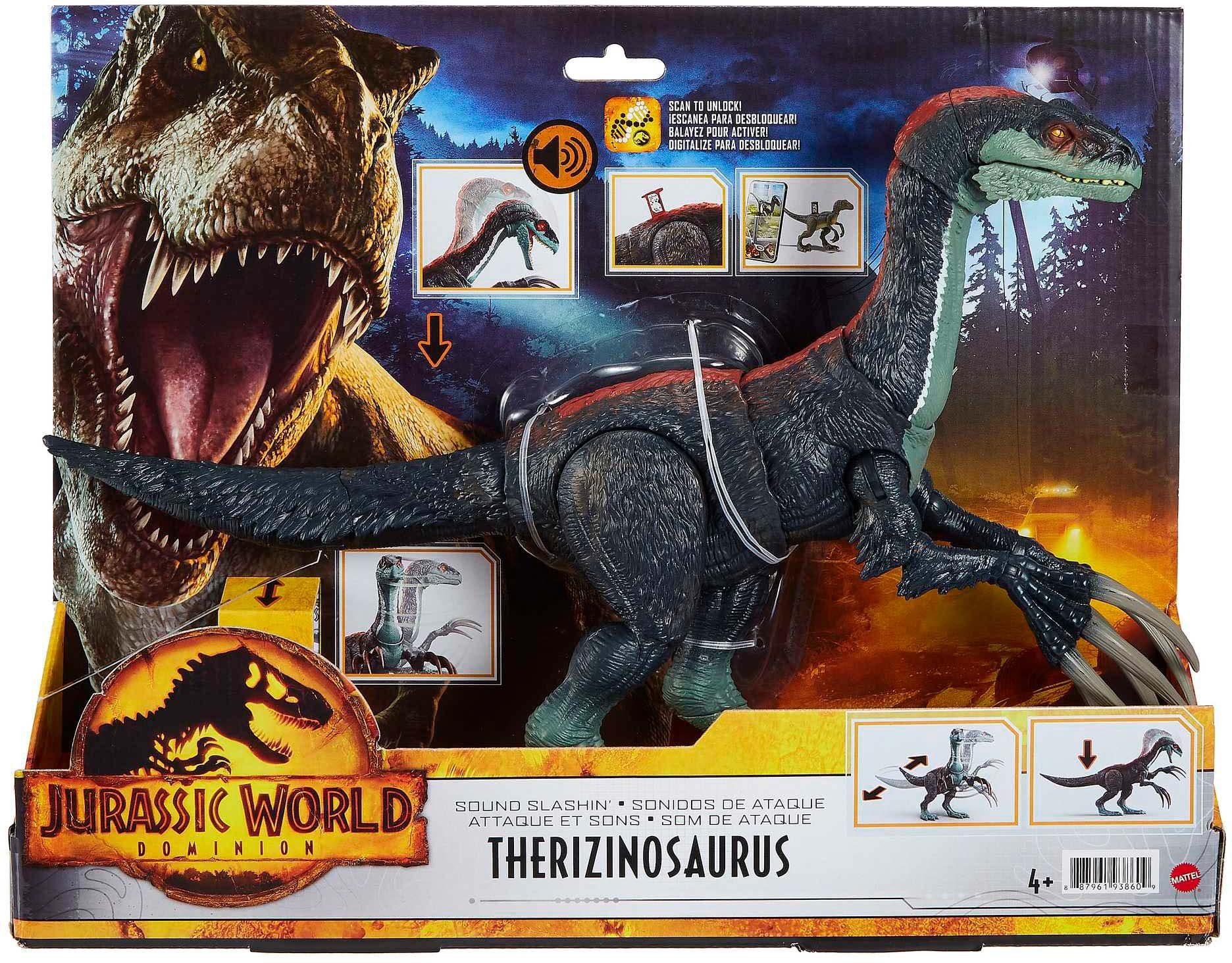 Soundeffekten mit Spielfigur Jurassic Therizinosaurus, World, Slashin' Sound Mattel®