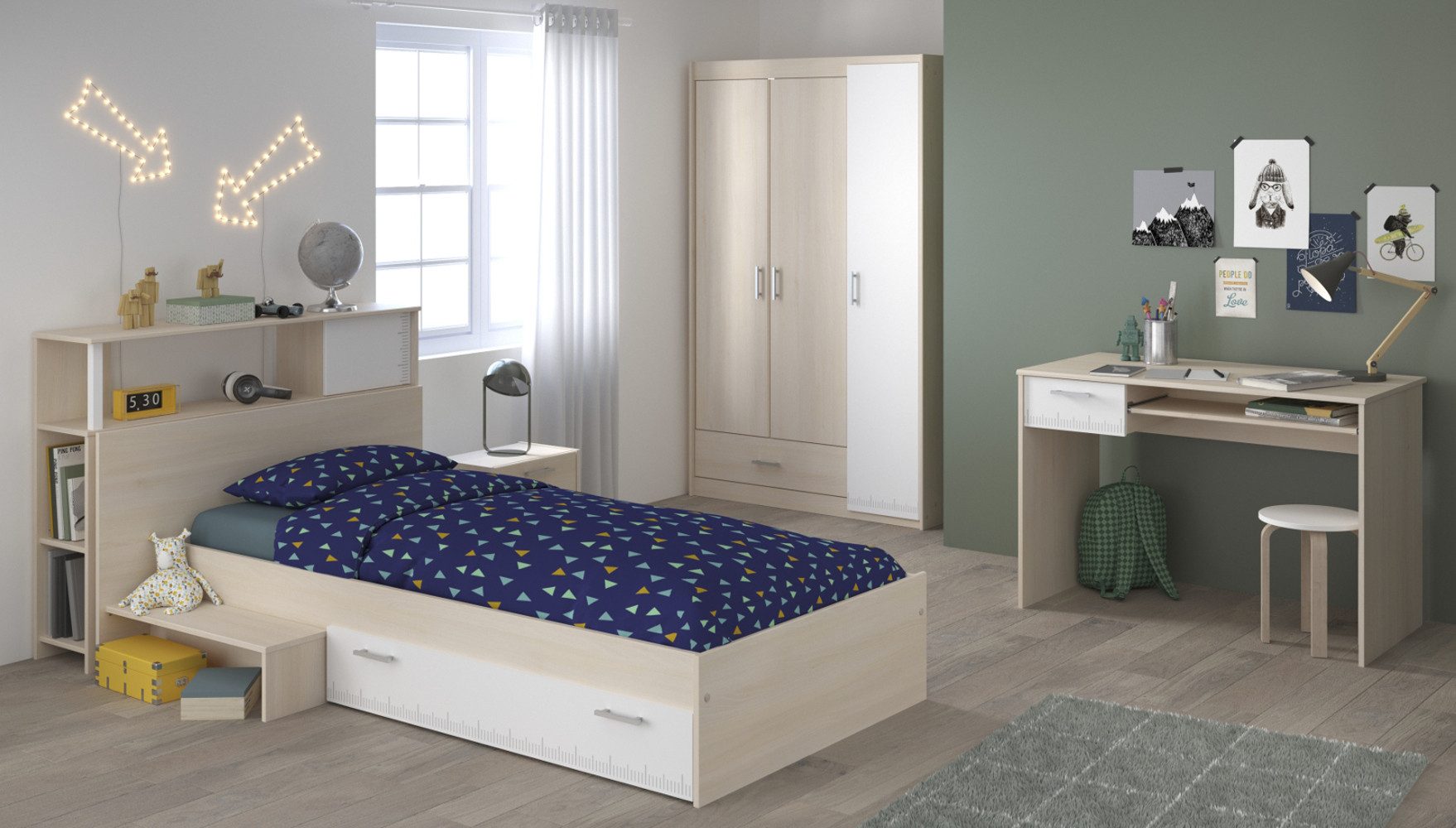 Parisot Jugendzimmer-Set Charly, (Kinderzimmer Komplett-Set, 5-teilig), günstig online kaufen