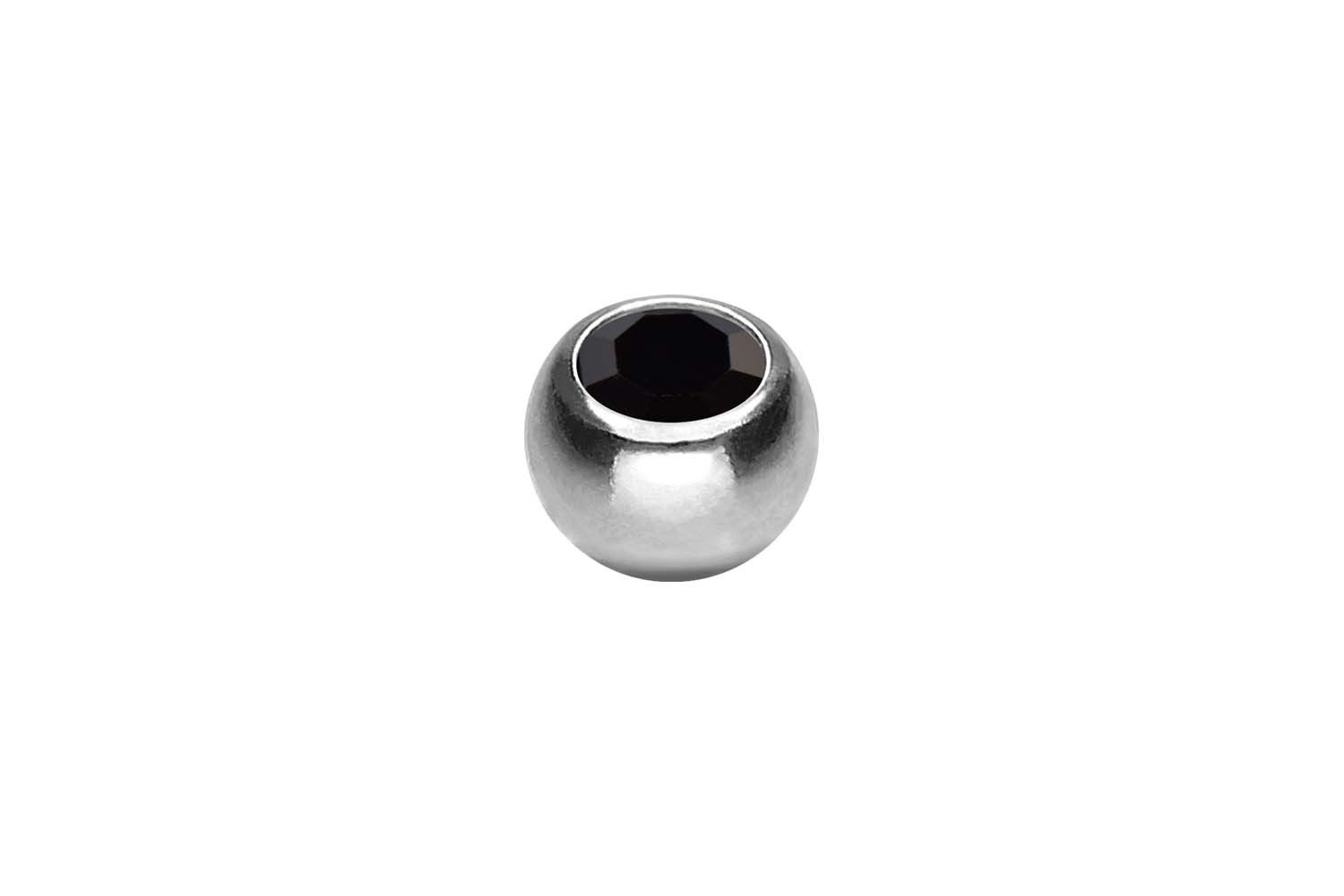 PIERCINGLINE Piercing-Set Chirurgenstahl Schraubkugel KRISTALL (Schraub-Aufsätze, 1-tlg)