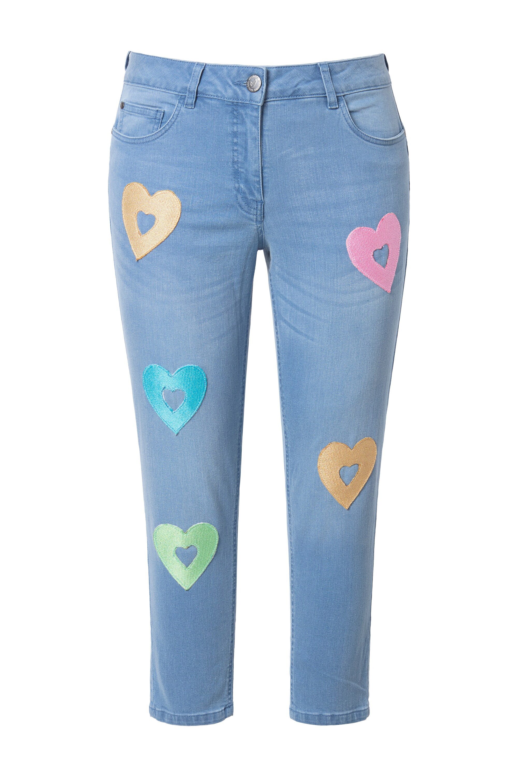 MIAMODA Regular-fit-Jeans Jeans Pina Skinny-Fit Herzen 5-Pocket günstig online kaufen