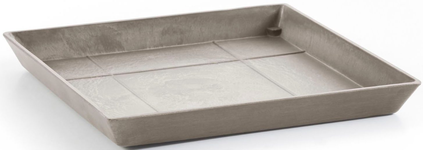 ECOPOTS Blumentopfuntersetzer ROUND SAUCER Taupe, BxTxH: 28x28x3 cm günstig online kaufen