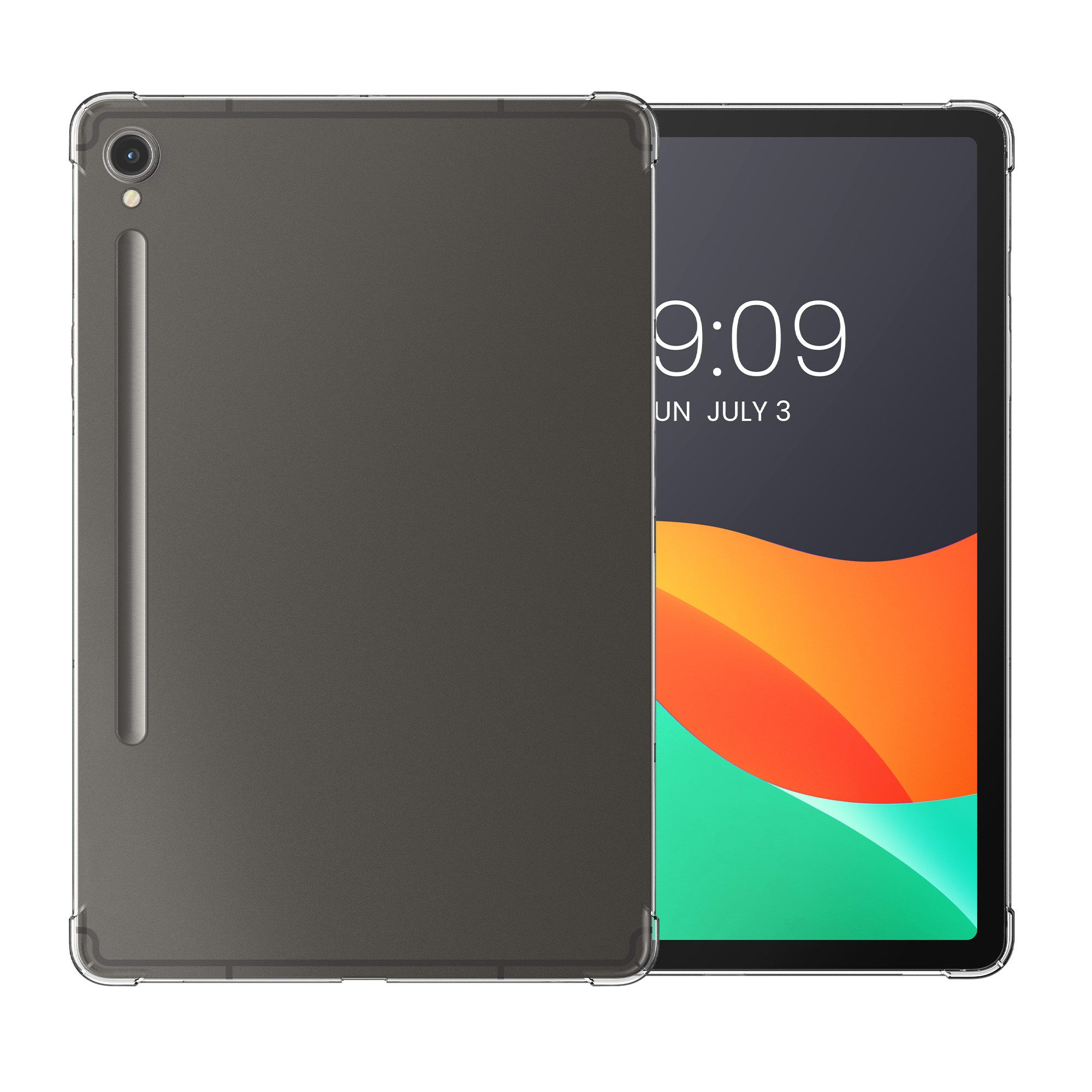 kwmobile Tablet-Hülle Hülle für Samsung Galaxy Tab S9 FE, Silikon Case transparent - Tablet Cover Tablethülle gummiert