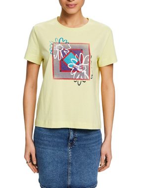 Esprit T-Shirt Jersey-T-Shirt mit Print vorne (1-tlg)