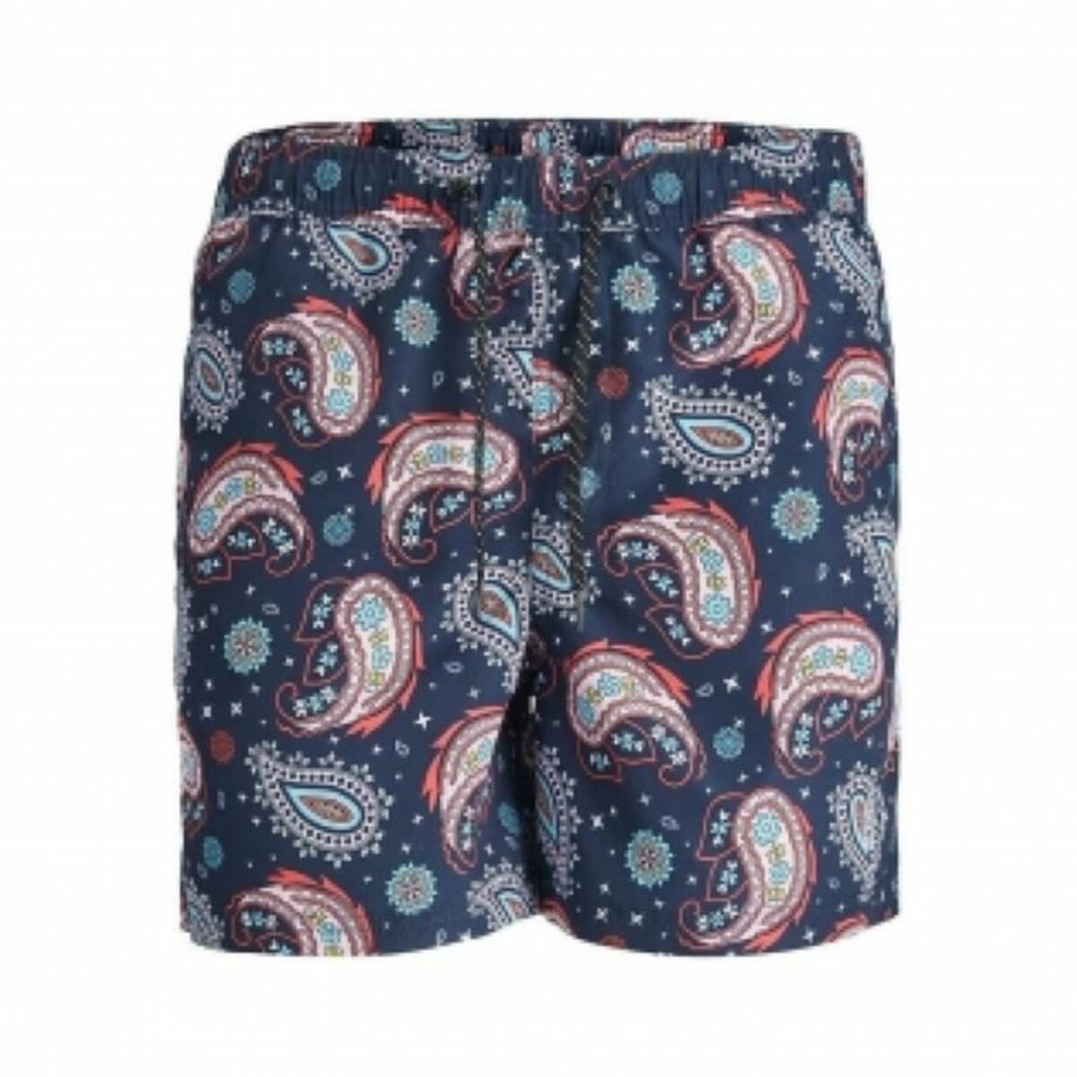 Jack & Jones Badehose Herren Badehose Jack & Jones JPSTFIJI JJSWIM PAISLEY 12234512 Blau